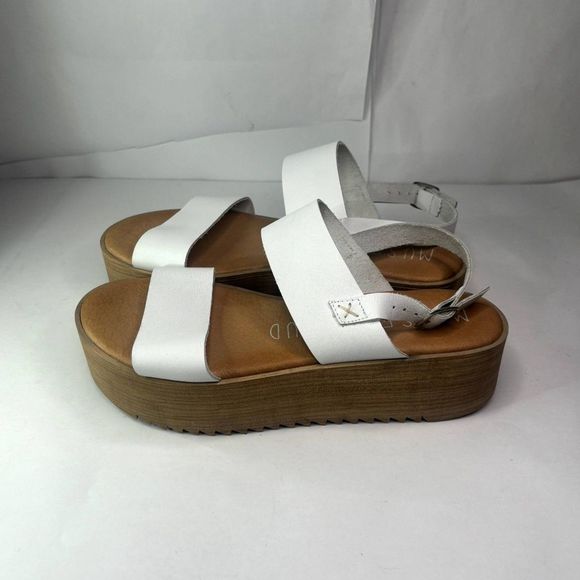 Musse & Cloud Isadora Leather Platform Wedge Sandals Comfy Slingback Womens NWOB - Picture 2 of 12